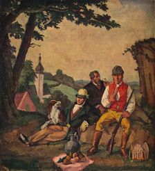 The Hunting Picnic c1926. Artist: Alfred Hagel