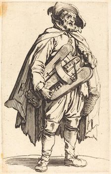 The Hurdy-Gurdy Player, c. 1622. Creator: Jacques Callot