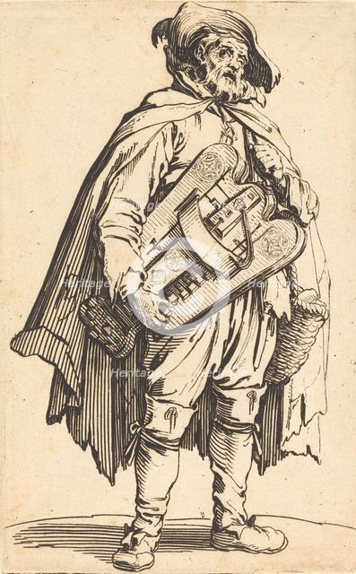 The Hurdy-Gurdy Player, c. 1622. Creator: Jacques Callot.