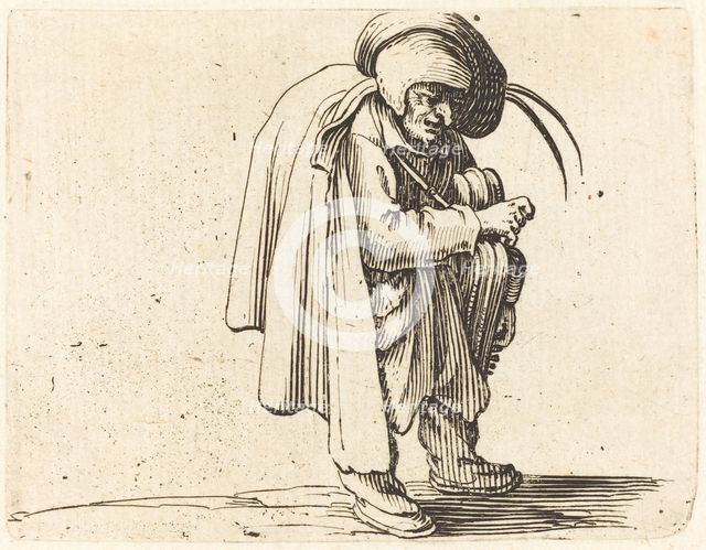 The Hurdy-Gurdy Player, c. 1622. Creator: Jacques Callot.