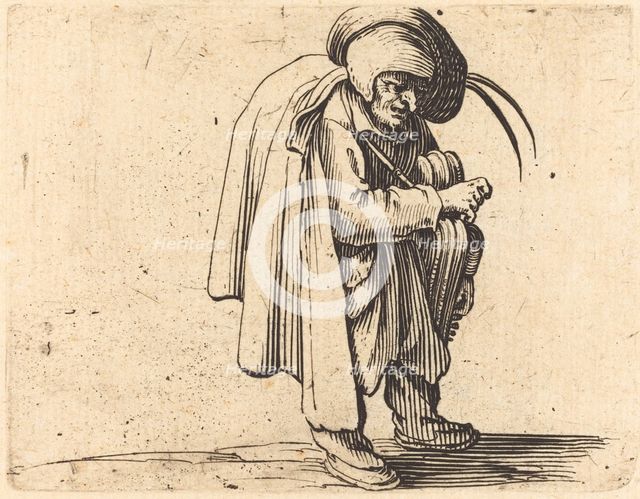 The Hurdy-Gurdy Player, c. 1622. Creator: Jacques Callot.
