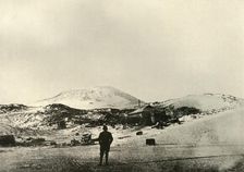 The Hut, with Mount Erebus in the Background, in the Autumn 1908, (1909)