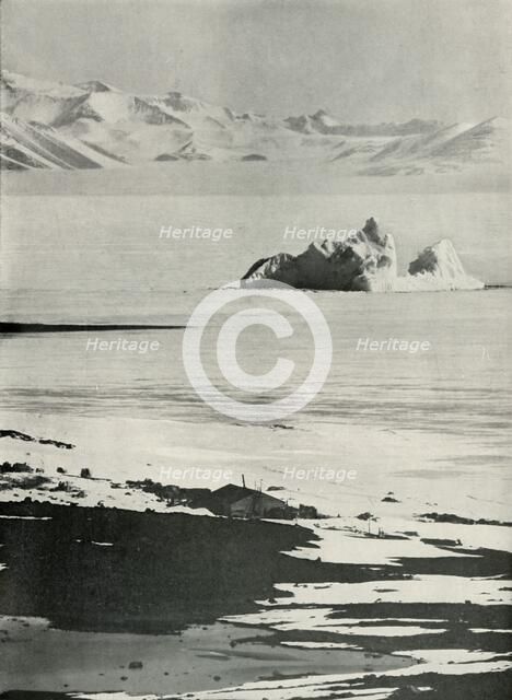 'The Hut and the Western Mountains from the Top of the Ramp', c1910–1913, (1913).  Artist: Herbert Ponting.