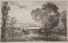 The Hydraulic Machine, original impression 1862, printed in 1921. Creator: Charles François Daubigny (French, 1817-1878)