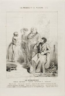 The Hydropaths: First Treatment (plate 1), 1843. Creator: Charles Emile Jacque