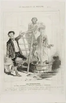 The Hydropaths: Second Treatment (plate 2), 1843. Creator: Charles Emile Jacque