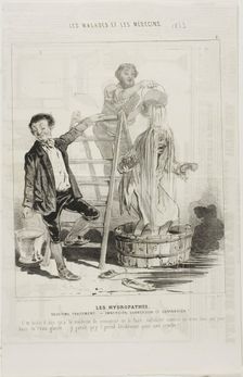The Hydropaths: Second Treatment (plate 2), 1843. Creator: Charles Emile Jacque