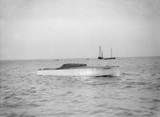 The hydroplane Columbine at anchor. Creator: Kirk & Sons of Cowes
