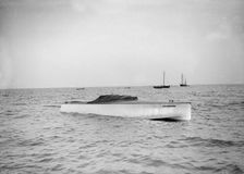 The hydroplane Columbine at anchor. Creator: Kirk & Sons of Cowes