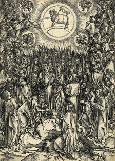 The hymn in adoration of the lamb. From Apocalypsis cum Figuris, 1498