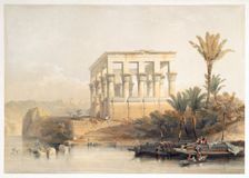 The Hypaethral Temple at Philae, called the Bed of Pharaoh, Egypt, 1849. Creator: David Roberts