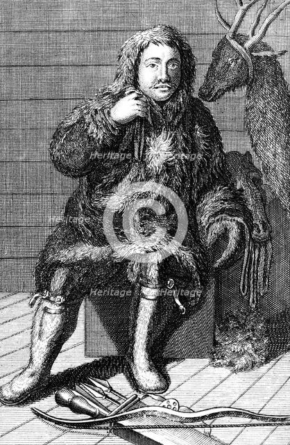 'The Habit of a Lapland Man', 19th century.Artist: S Hulett