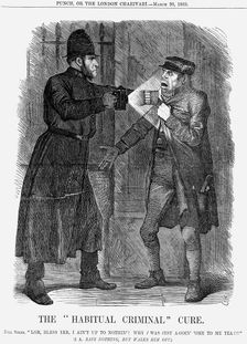 The "Habitual Criminal" Cure 1869. Creator: John Tenniel