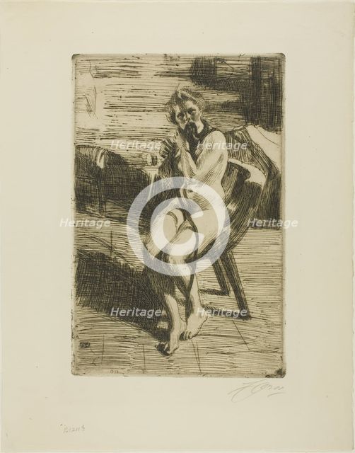 The Hair-Ribbon, 1912. Creator: Anders Leonard Zorn.