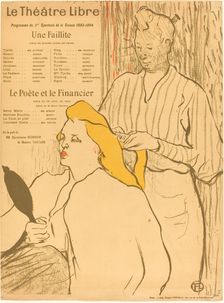 The Hairdresser - Program for the Theatre-Libre (Le coiffeur - Programme du Théatre-Libre), 1893. Creator: Henri de Toulouse-Lautrec