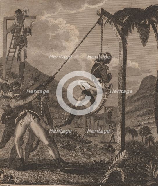 The Haitian Revolution. Slave rebellion on the night of 21 August 1791, 1805. Creator: Rainsford, Marcus (ca 1758-1817).