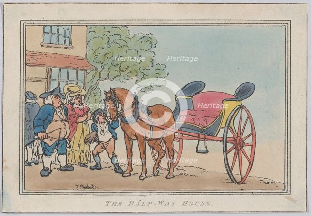The Half-Way House, published 1787 (a later reissue)., published 1787 (a later reissue). Creator: Thomas Rowlandson.