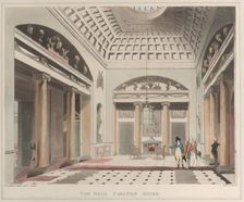 The Hall Carlton House (Microcosm of London, plate 15), April 1, 1808., April 1, 1808. Creator: J. Bluck