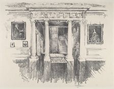 The Hall at Cliveden, 1912. Creator: Joseph Pennell