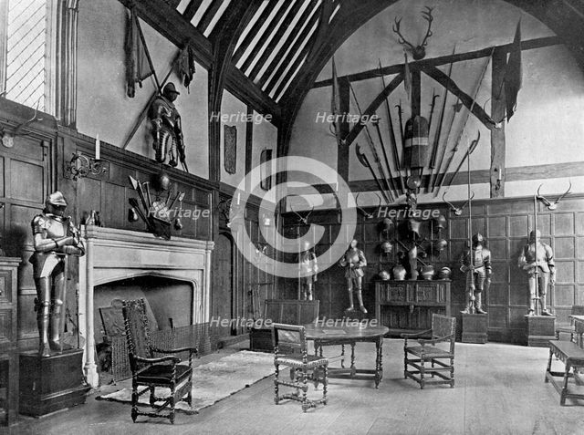 The Hall at Ockwells Manor, Berkshire, 1905. Artist: Unknown