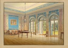 The hall in the garden pavilion of Teplitz Castle, 1832. Creator: Croll; Carl Robert (1800-1863)