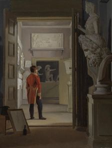 The Hall of Antiquities at Charlottenborg Palace, Copenhagen, 1830. Creator: Adam August Müller