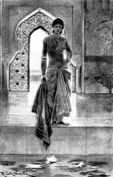 The Hall of Audience: I see naught but my own face in the deep; no other face but this... 1898. Creator: Unknown