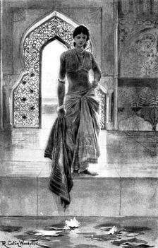 The Hall of Audience: I see naught but my own face in the deep; no other face but this... 1898. Creator: Unknown