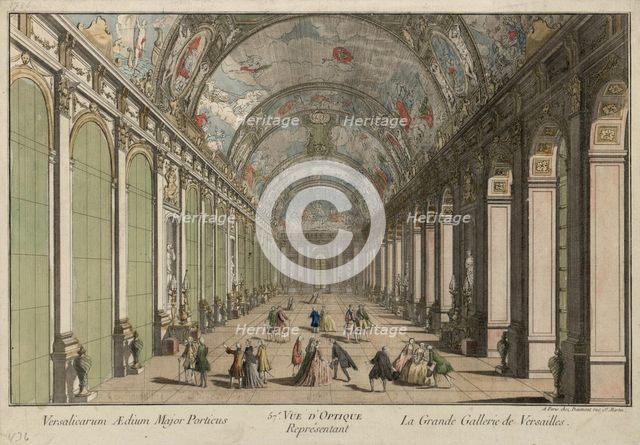 The Hall of Mirrors in Versailles, 1760. Creator: Daumont, Jean-François (1740-1775).