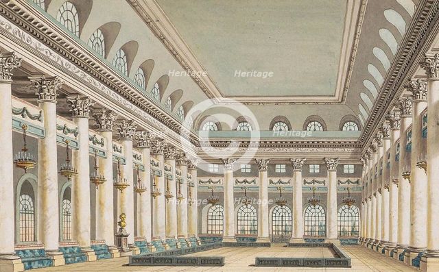 The Hall of the Assembly of the Nobility in Moscow, c1820. Creator: Anonymous.