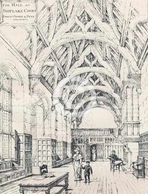 The Hall, Shiplake Court, 1898. Artist: Unknown