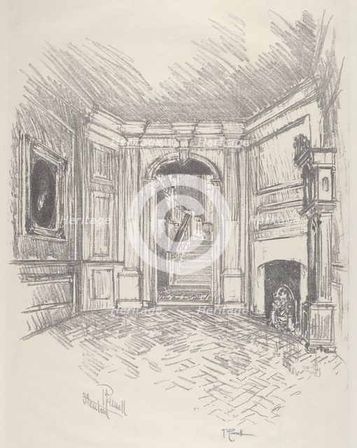 The Hall, Stenton, 1912. Creator: Joseph Pennell.