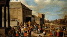 The halt and the blind being summoned to the great supper, 1620-1629. Creator: Joost Cornelisz Droochsloot