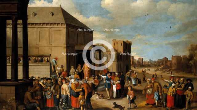 The halt and the blind being summoned to the great supper, 1620-1629. Creator: Joost Cornelisz Droochsloot.