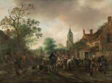The Halt at the Inn, 1645. Creator: Isaac van Ostade