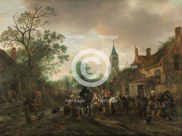 The Halt at the Inn, 1645. Creator: Isaac van Ostade.