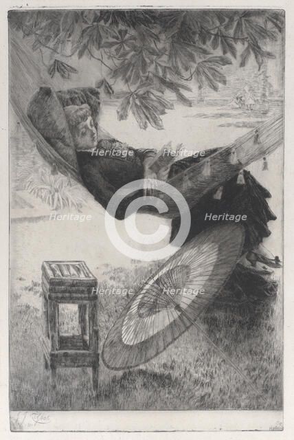 The Hammock, 1880. Creator: James Tissot.