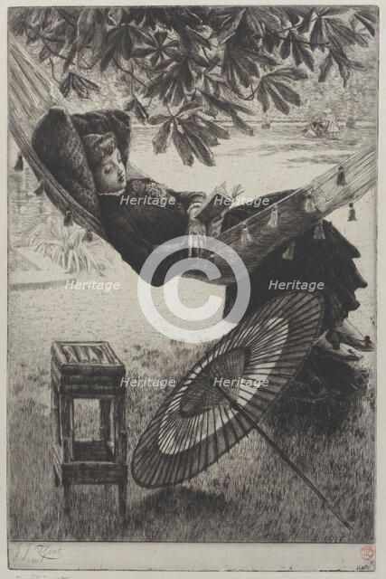 The Hammock, 1880. Creator: James Tissot.