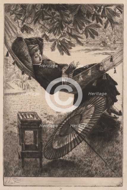 The Hammock, 1880. Creator: James Tissot (French, 1836-1902).