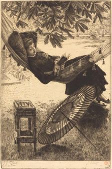 The Hammock (Le hamac), 1880. Creator: James Tissot