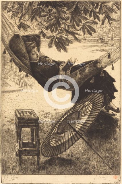 The Hammock (Le hamac), 1880. Creator: James Tissot.