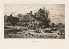 The Hamlet. Creator: Charles-Émile Jacque (French, 1813-1894)