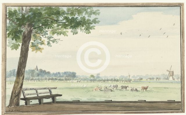 The Hamlet, De Lindt, in the Zwijndrechtse Waard near Meerdervoort, 1742. Creator: Aert Schouman.
