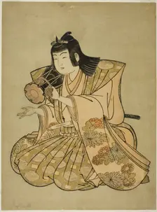 The Hand-Drum Player, from an untitled series of five musicians, 1780s. Creator: Kitao Shigemasa