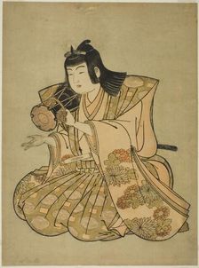 The Hand-Drum Player, from an untitled series of five musicians, 1780s. Creator: Kitao Shigemasa