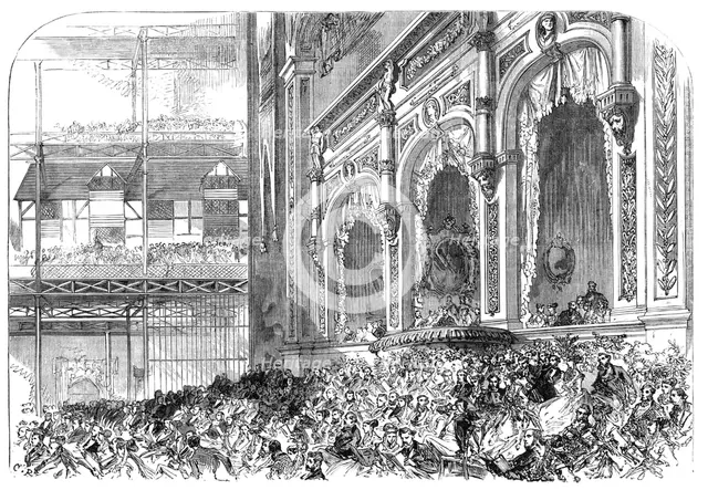 The Handel Festival at the Crystal Palace: the Royal Box, 1868. Creator: C. R..