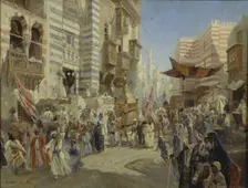 The Handing over of the Sacred Carpet in Cairo, 1876. Artist: Makovsky, Konstantin Yegorovich (1839-1915)