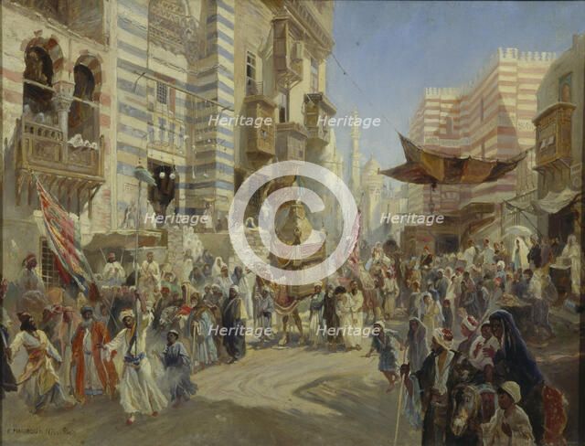 The Handing over of the Sacred Carpet in Cairo, 1876. Artist: Makovsky, Konstantin Yegorovich (1839-1915)