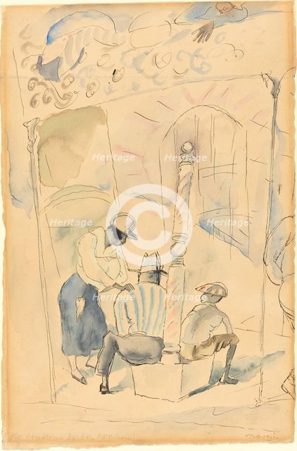 The Handsome Barber, c. 1914-1920. Creator: Jules Pascin.