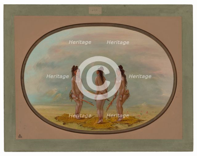 The Handsome Dance - Goo-a-give, 1854/1869. Creator: George Catlin.
